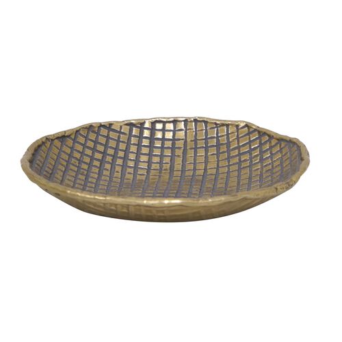Ankara Round Plate Small - Vintage Brass Finish